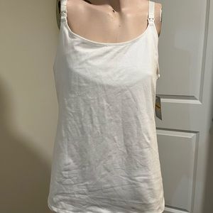 NWT White Nursing Tanktop